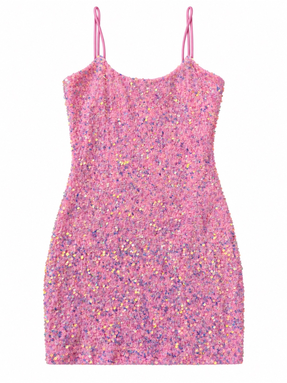 Lucy in the Sky Pink Iridescent Sequin Mini Dress S